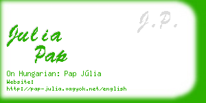 julia pap business card