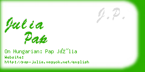 julia pap business card